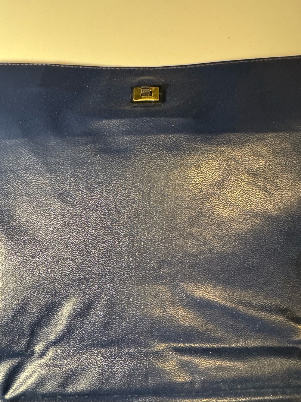 Vintage Dark Navy Blue Markay USA Leather Shoulder Bag Purse MINTY RARE - Picture 9 of 12